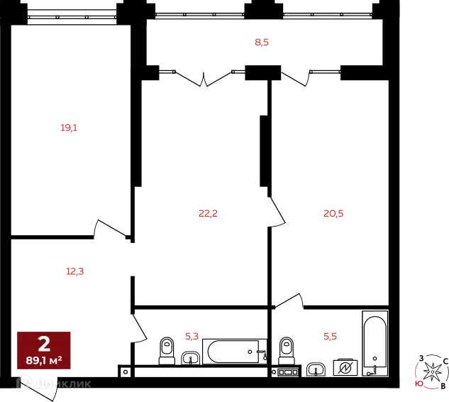 Фото квартиры в ЖК "Квартал Федерация"