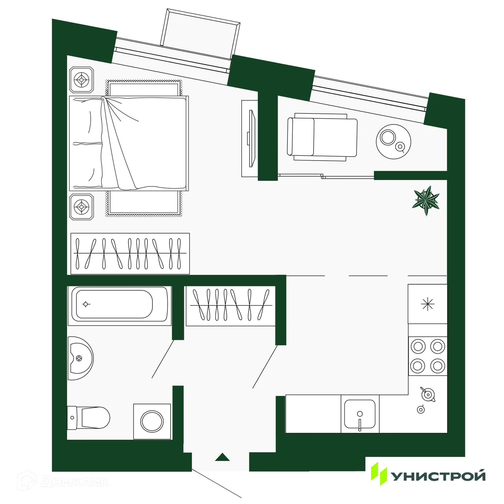 Фото квартиры в ЖК Парковый квартал 2.0