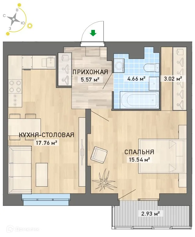 Фото квартиры в ЖК Просторы