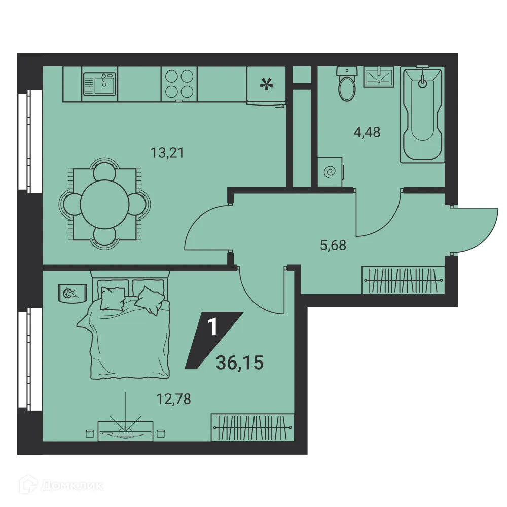 Фото квартиры в ЖК Дом на Шефской