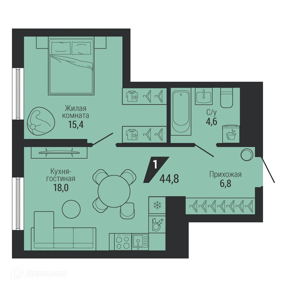 Фото квартиры в ЖК Настоящий