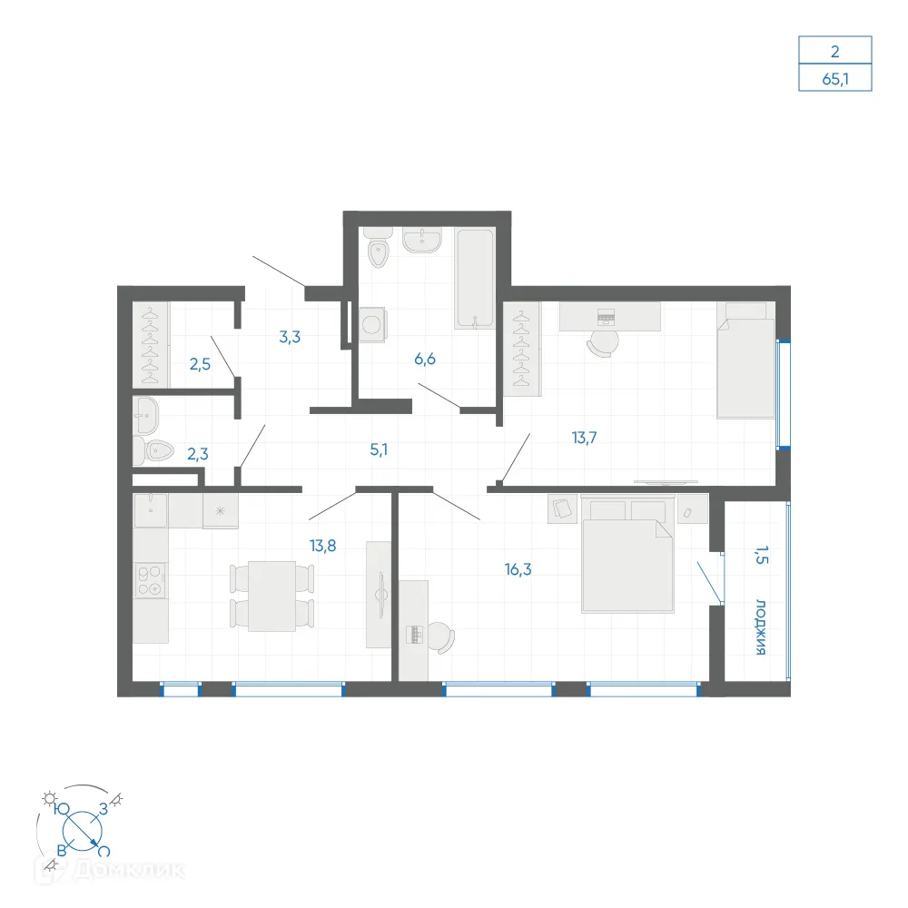 Фото квартиры в ЖК FIRST (Фёрст)