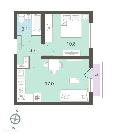 Фото квартиры в ЖК Зеленый остров