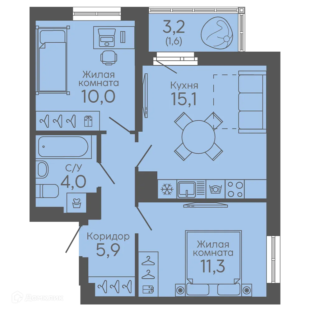 Фото квартиры в ЖК Новокольцовский