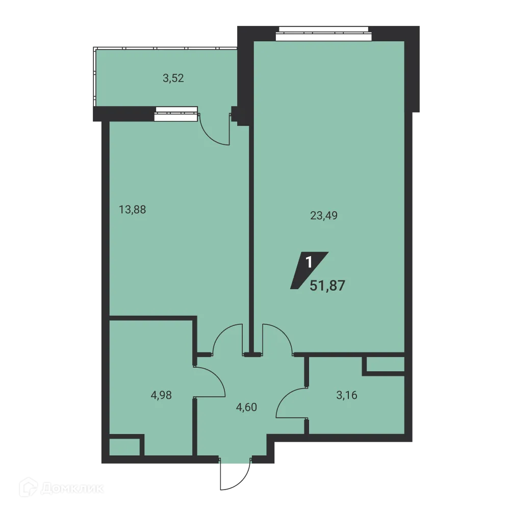 Фото квартиры в ЖК Дом на Ясной