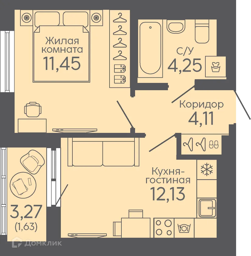 Фото квартиры в ЖК Новокольцовский