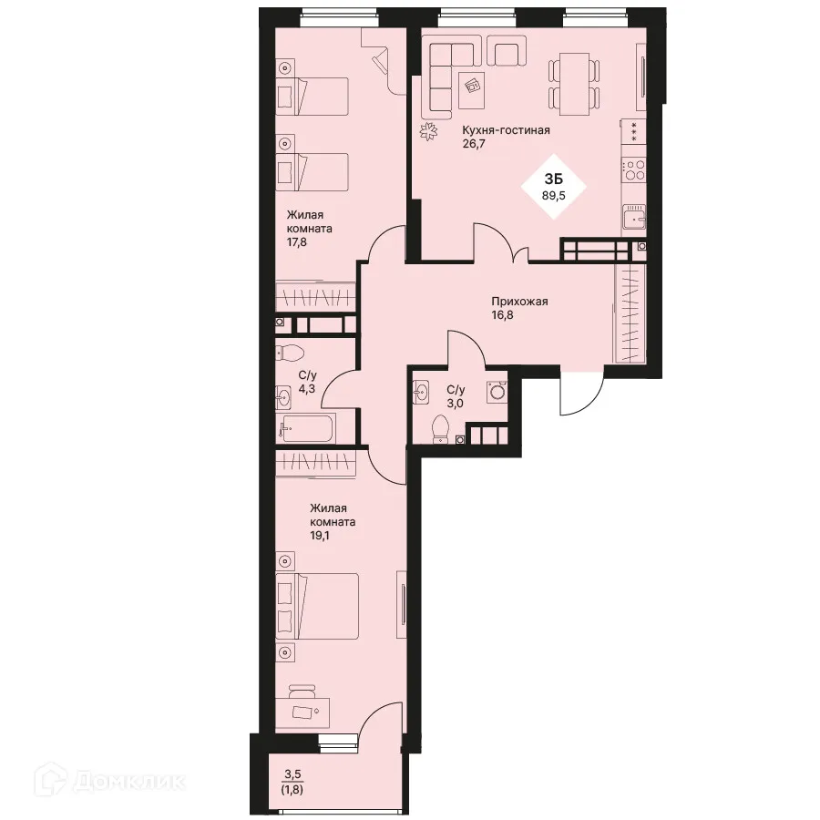 Фото квартиры в ЖК Veer Park (Веер Парк)