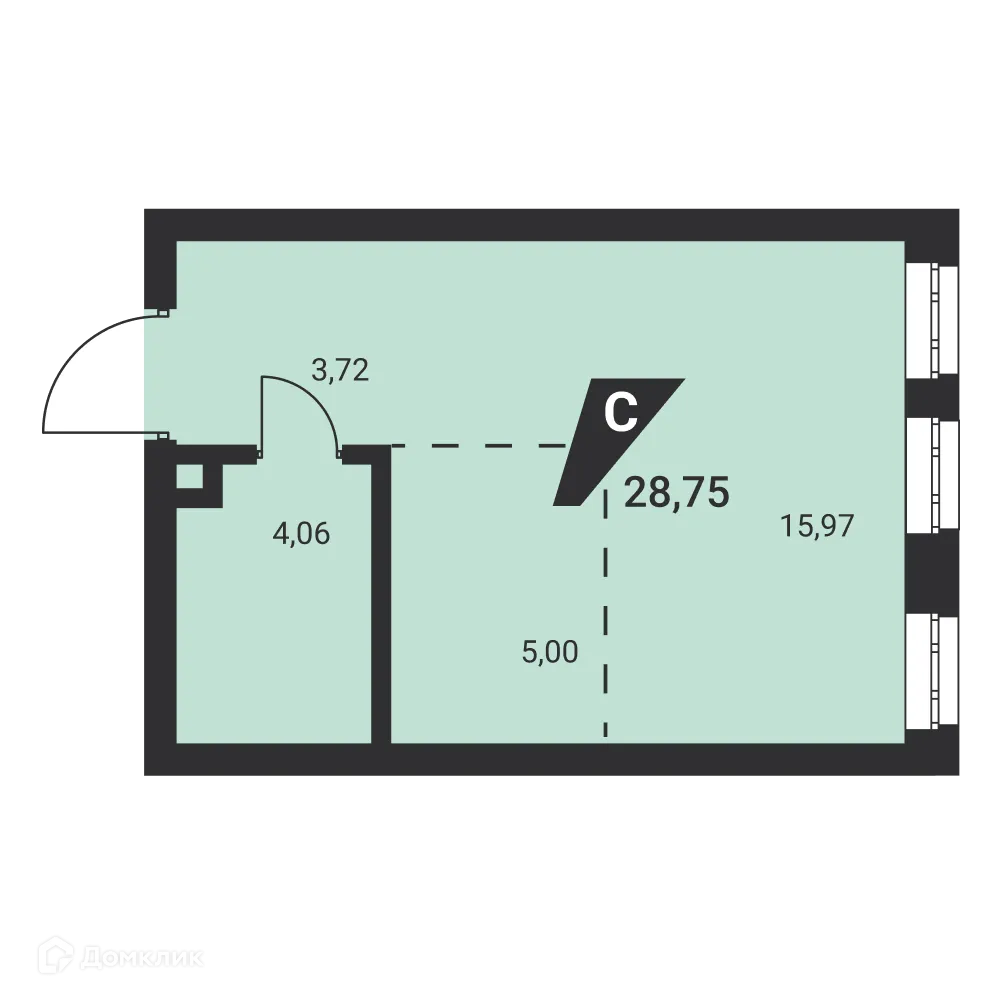 Фото квартиры в ЖК Жилые высотки H2O