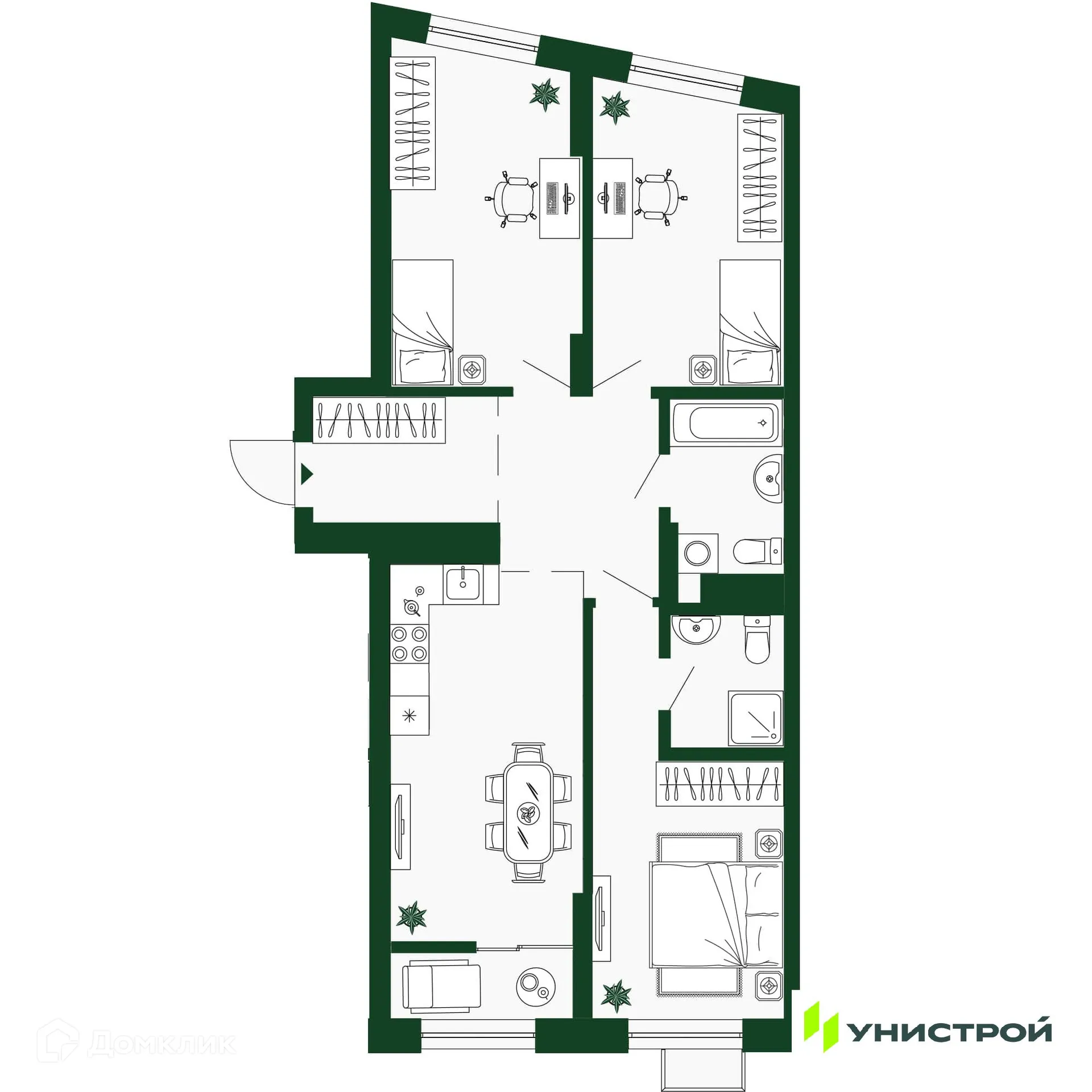 Фото квартиры в ЖК Парковый квартал 2.0