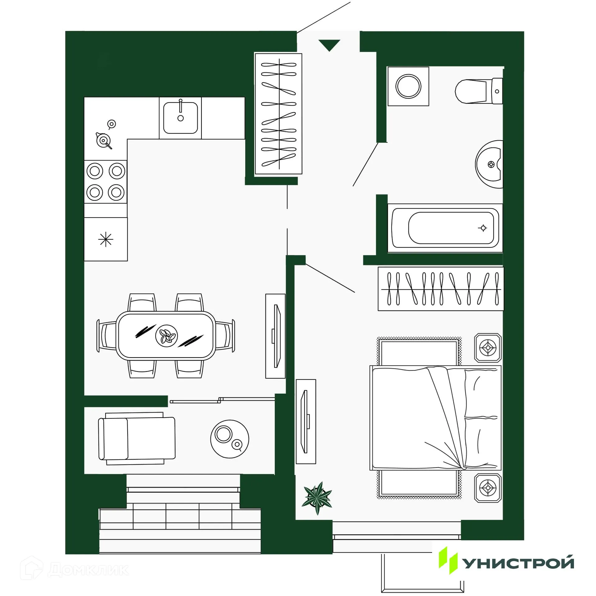 Фото квартиры в ЖК Парковый квартал 2.0