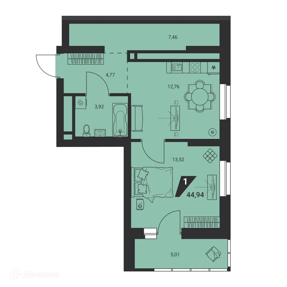Фото квартиры в ЖК Жилой комплекс "М1"