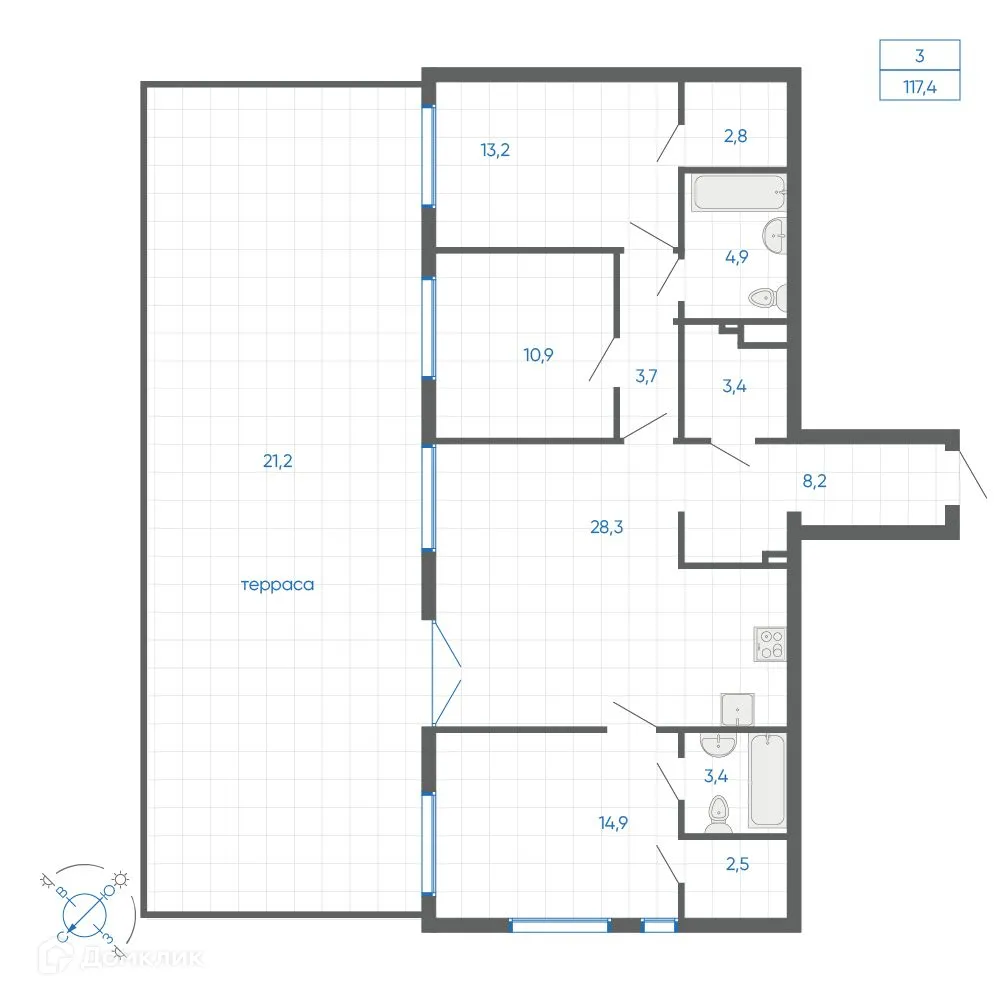 Фото квартиры в ЖК FIRST (Фёрст)