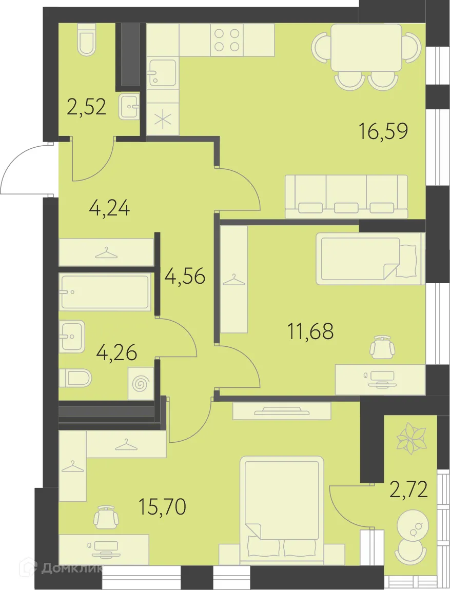 Фото квартиры в ЖК Новая Олимпика