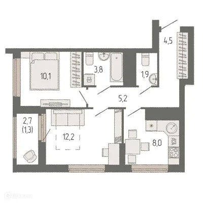 Фото квартиры в ЖК Философия Идеалистов на Черкасской