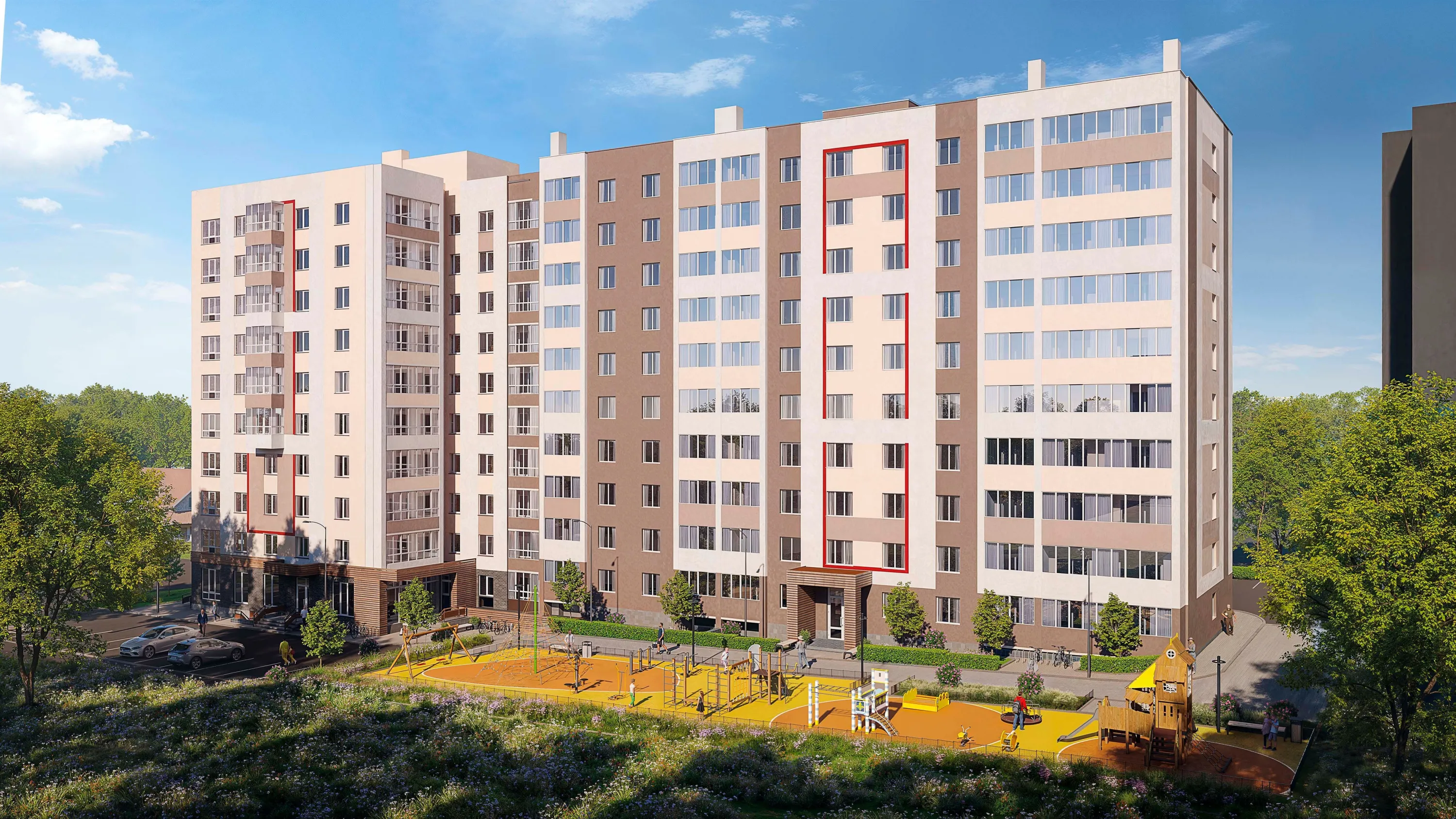 Планировка 2-комнатной квартиры 67.51 м² в ЖК Стрижи, г. Рыбное — фото 2