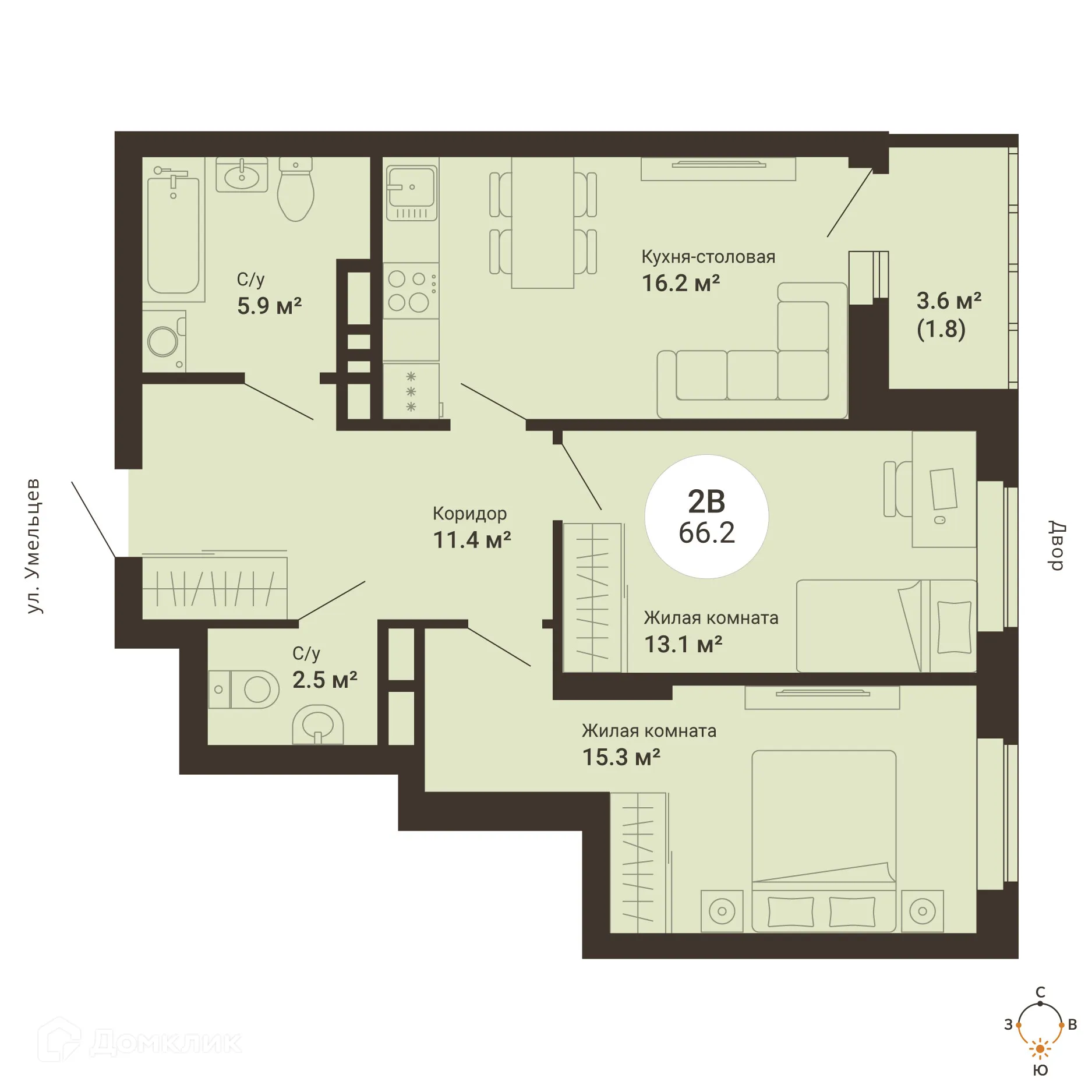 Фото квартиры в ЖК Южный сад