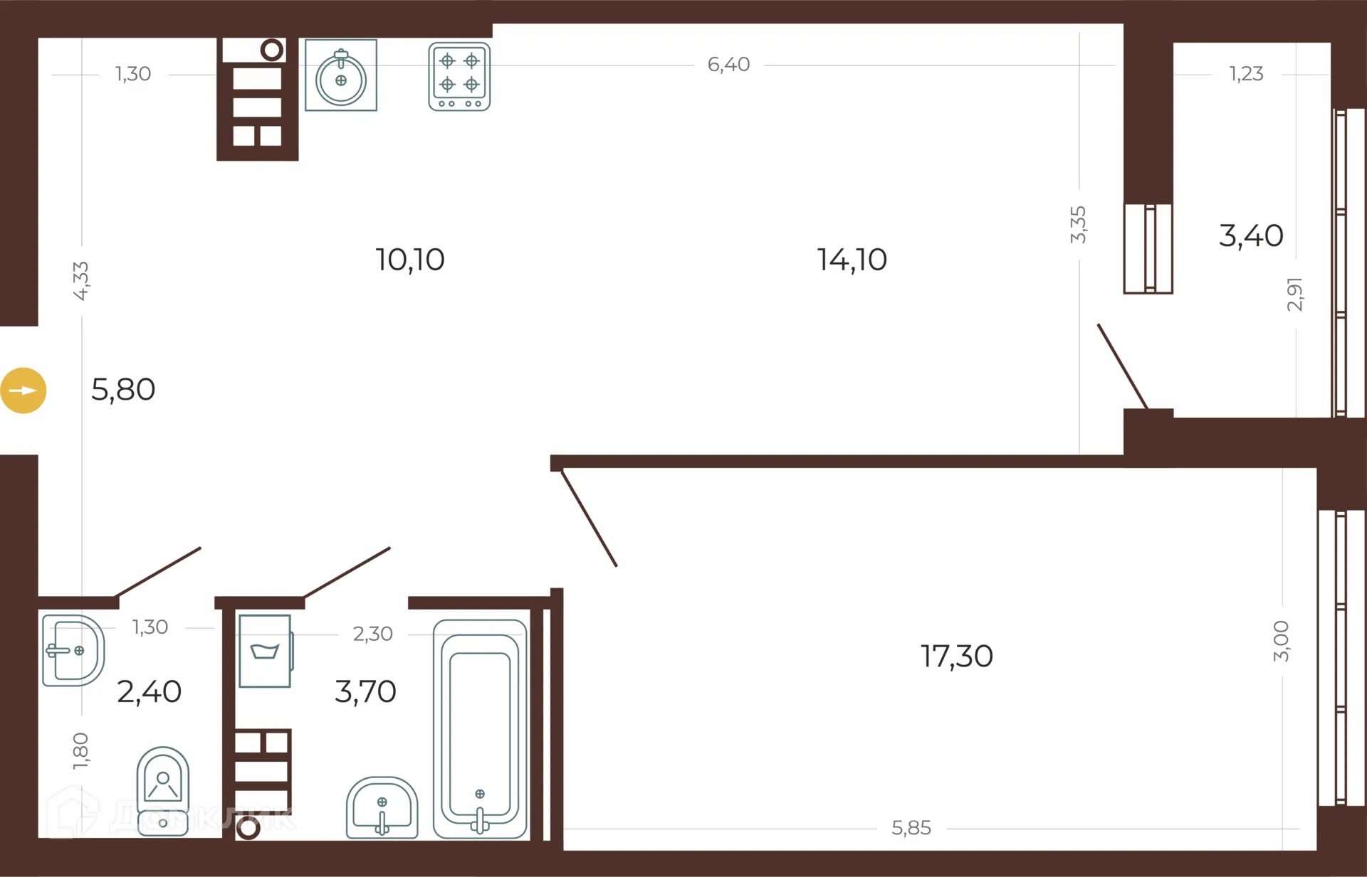 Фото квартиры в ЖК Клубный дом "Традиция"