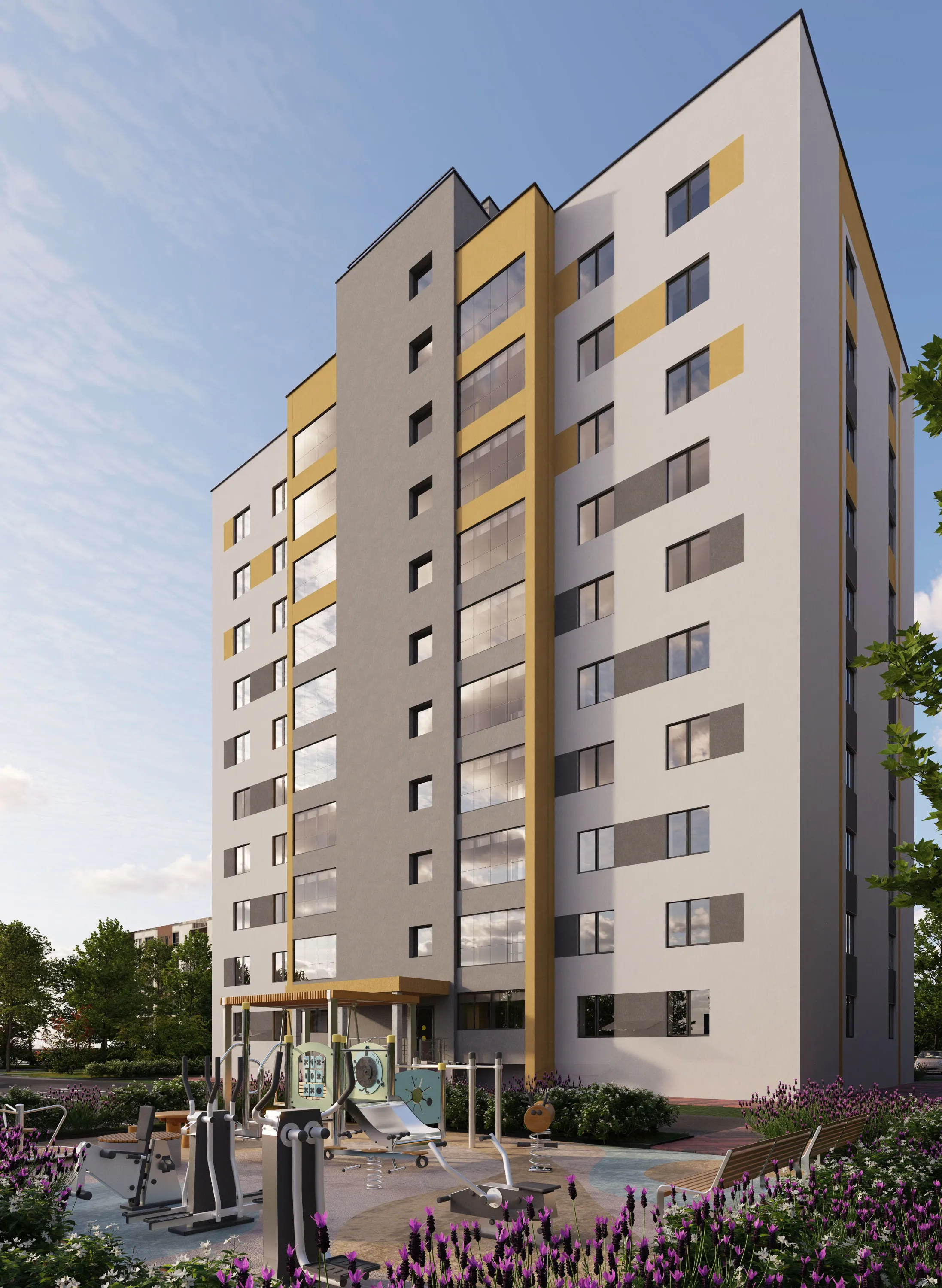 Планировка 3-комнатной квартиры 75.08 м² в ЖК Сокол, г. Рыбное — фото 2