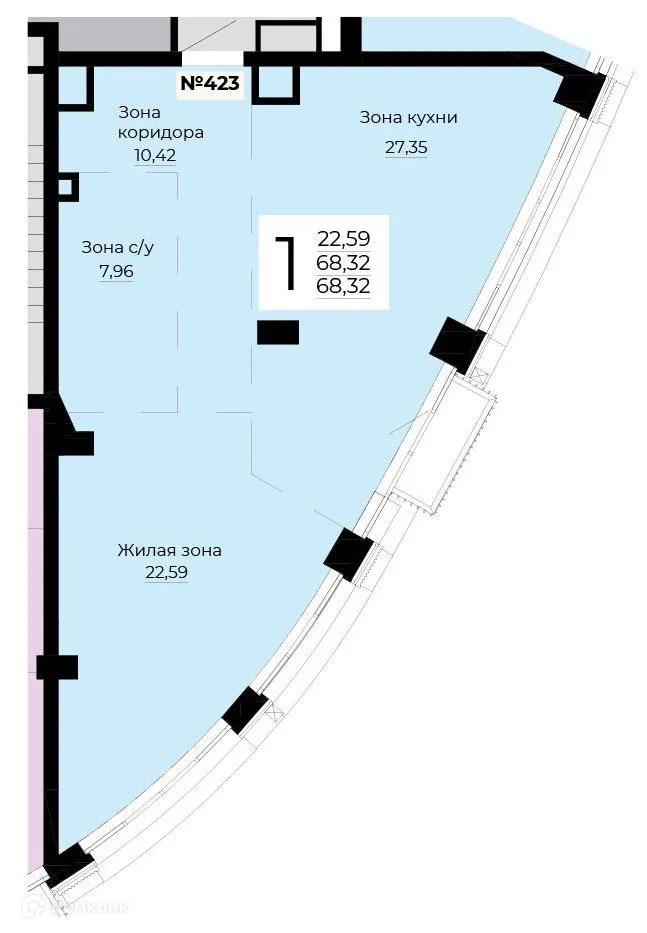 Фото квартиры в ЖК "Форум Сити"