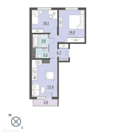 Фото квартиры в ЖК Меридиан