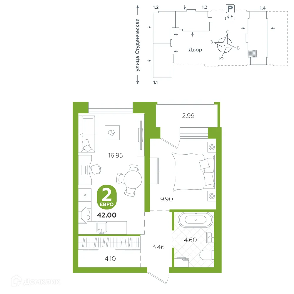 Фото квартиры в ЖК "ТЕПЛЫЕ КВАРТАЛЫ"