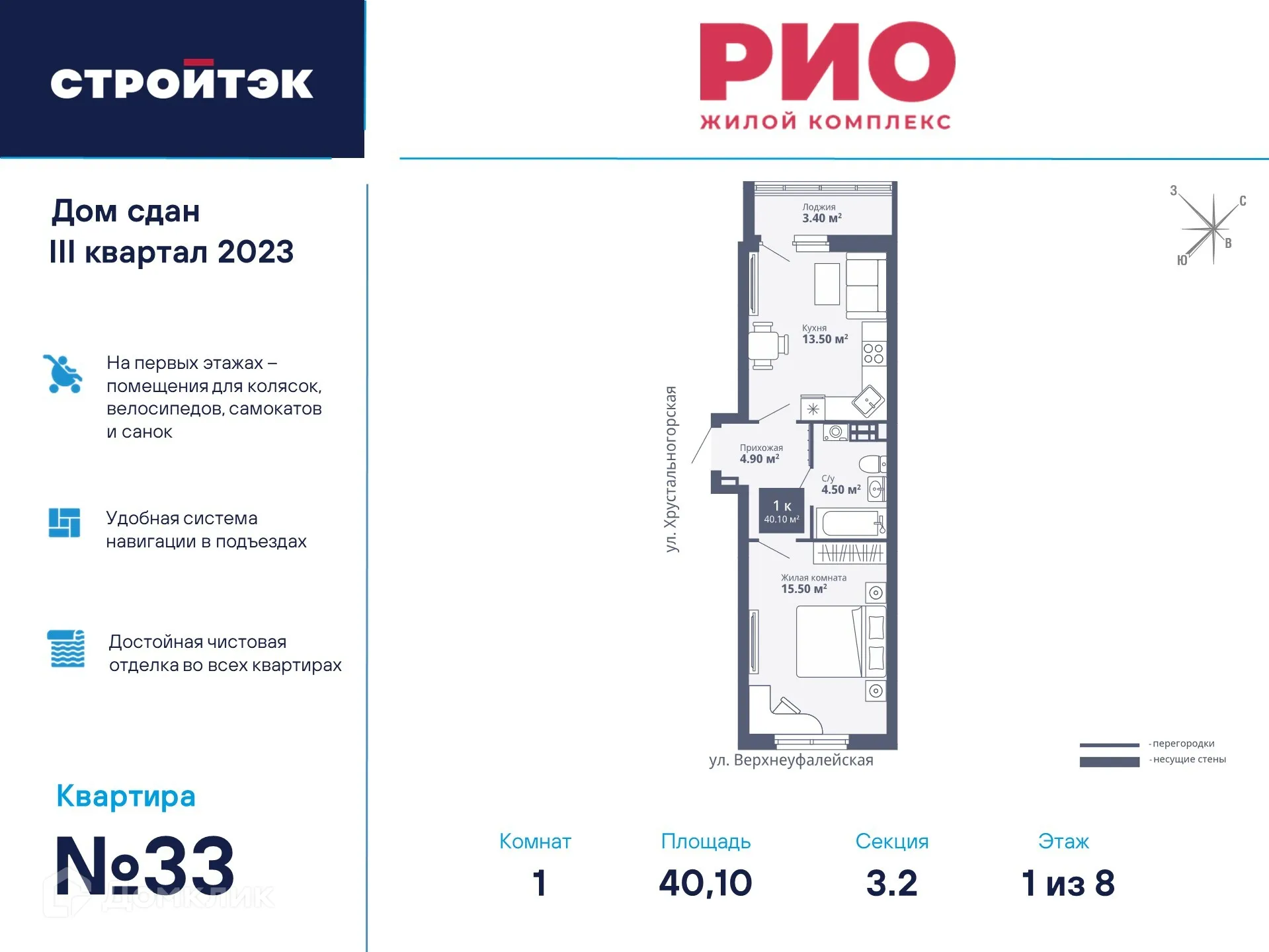 Фото квартиры в ЖК "Рио-3"