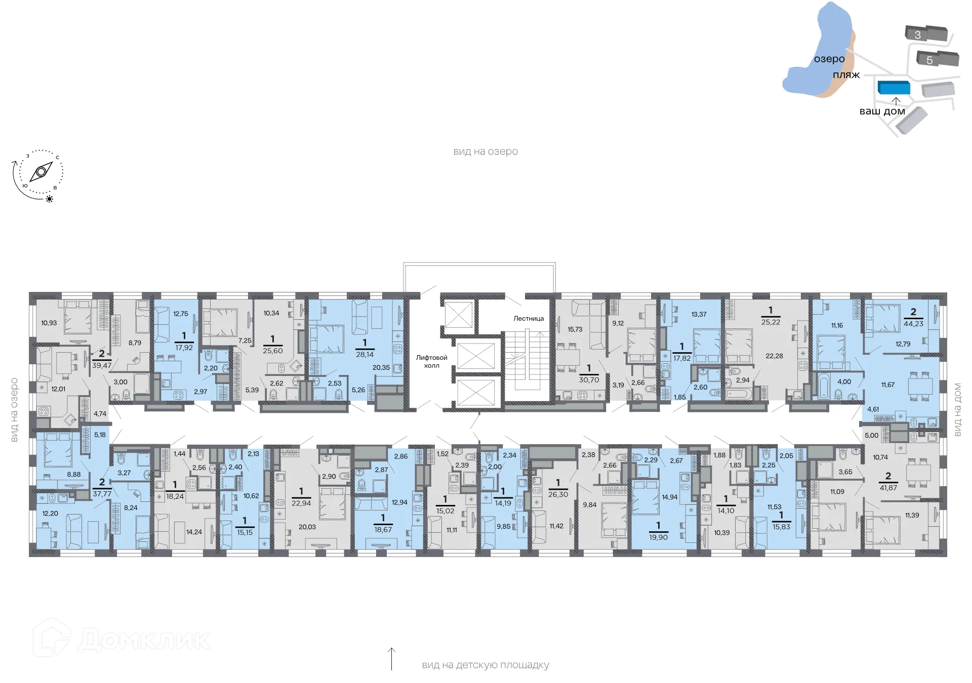 Планировка 1-комнатной квартиры 30.7 м² в ЖК город Рязань, Улица Зубковой, г. Рязань — фото 2