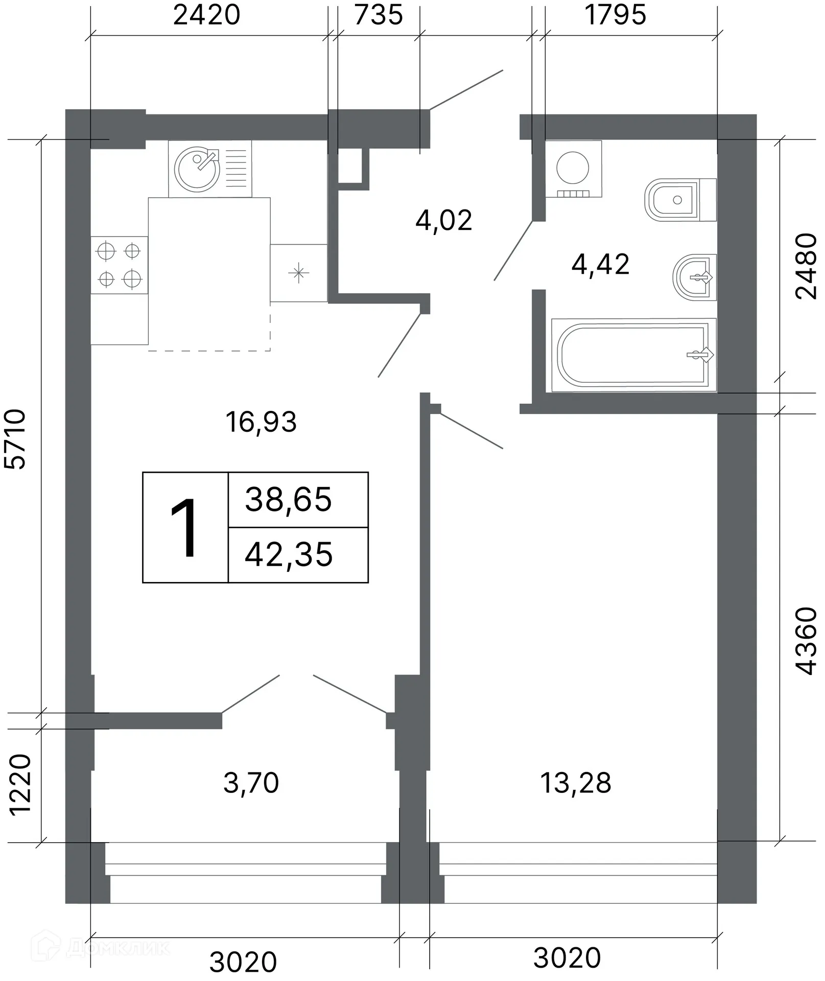 Фото квартиры в ЖК "Проспект Мира"