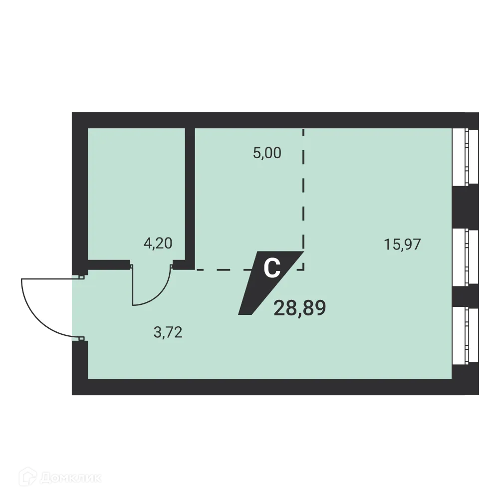 Фото квартиры в ЖК Жилые высотки H2O