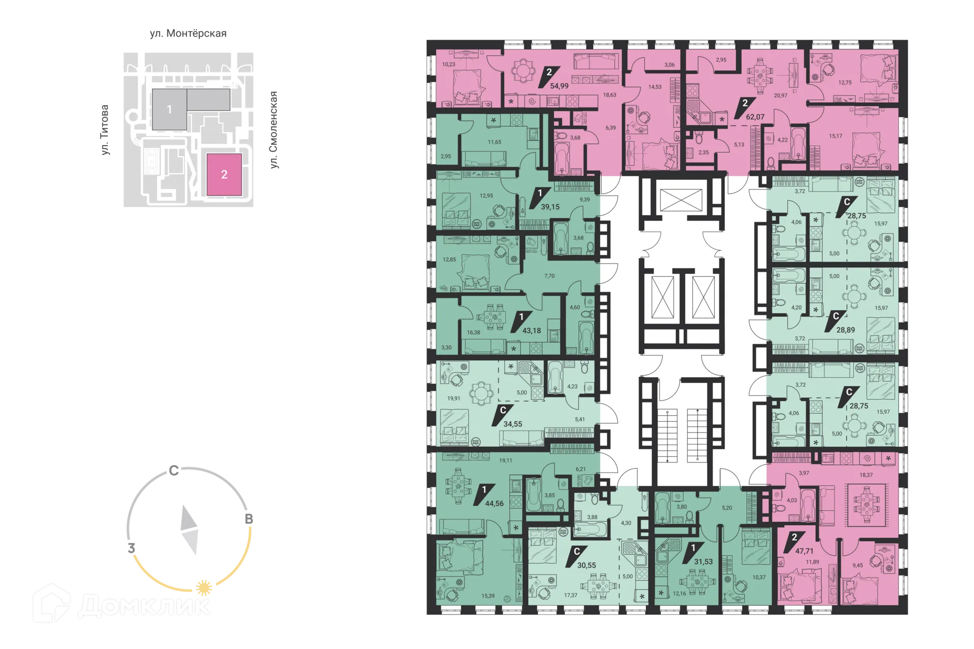 Фото квартиры в ЖК Жилые высотки H2O
