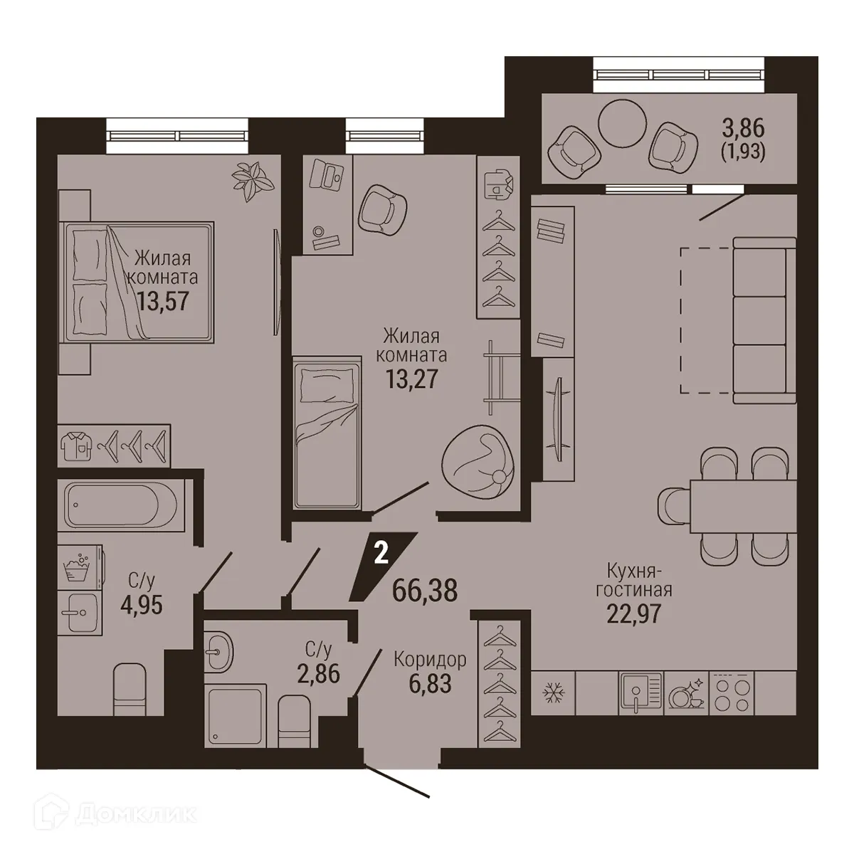 Фото квартиры в ЖК Дом 7