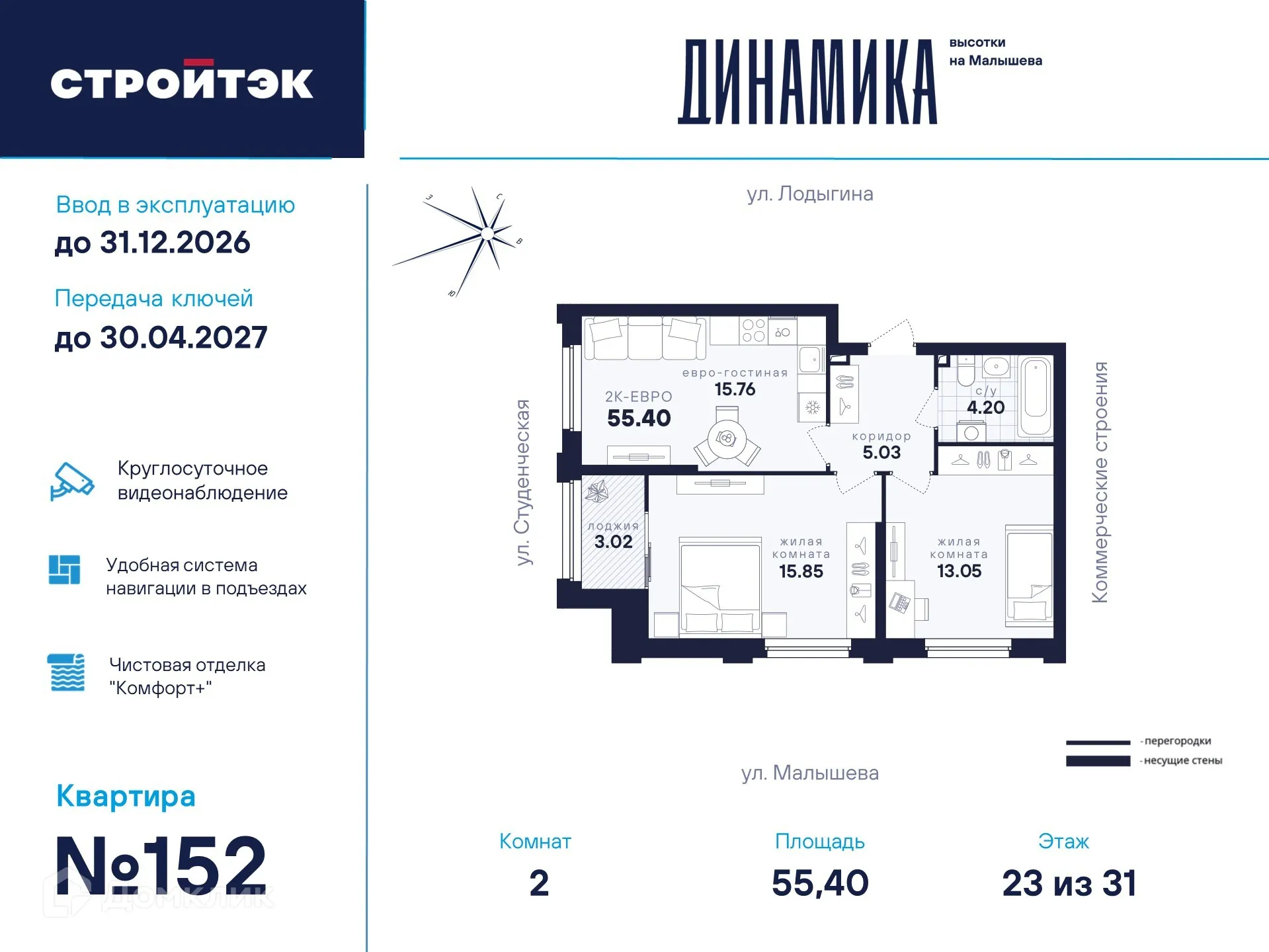 Фото квартиры в ЖК Динамика