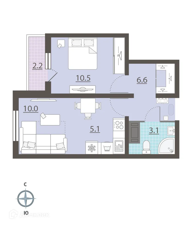 Фото квартиры в ЖК Хрустальные ключи