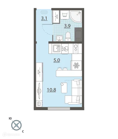 Фото квартиры в ЖК Меридиан