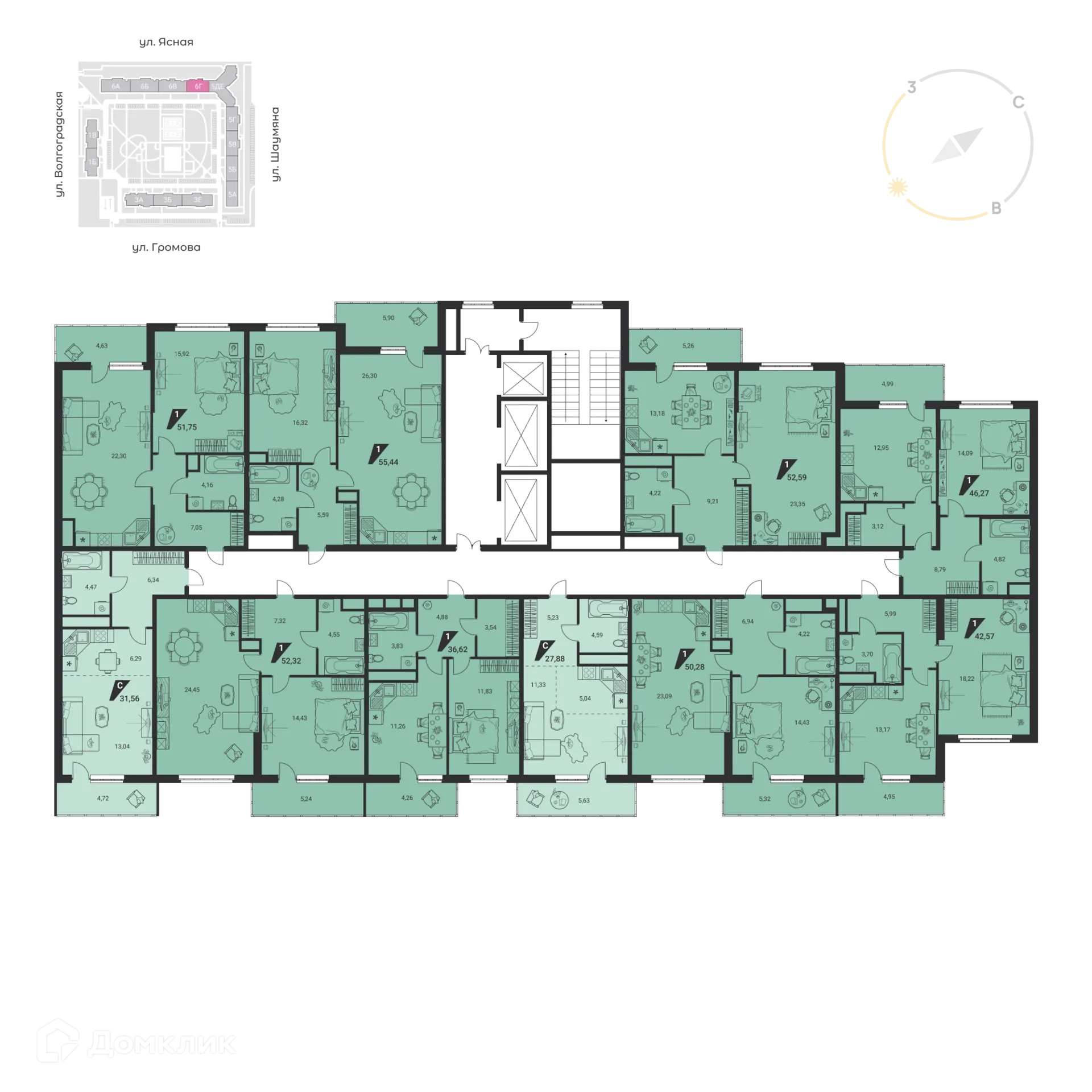 Фото квартиры в ЖК Дом на Ясной