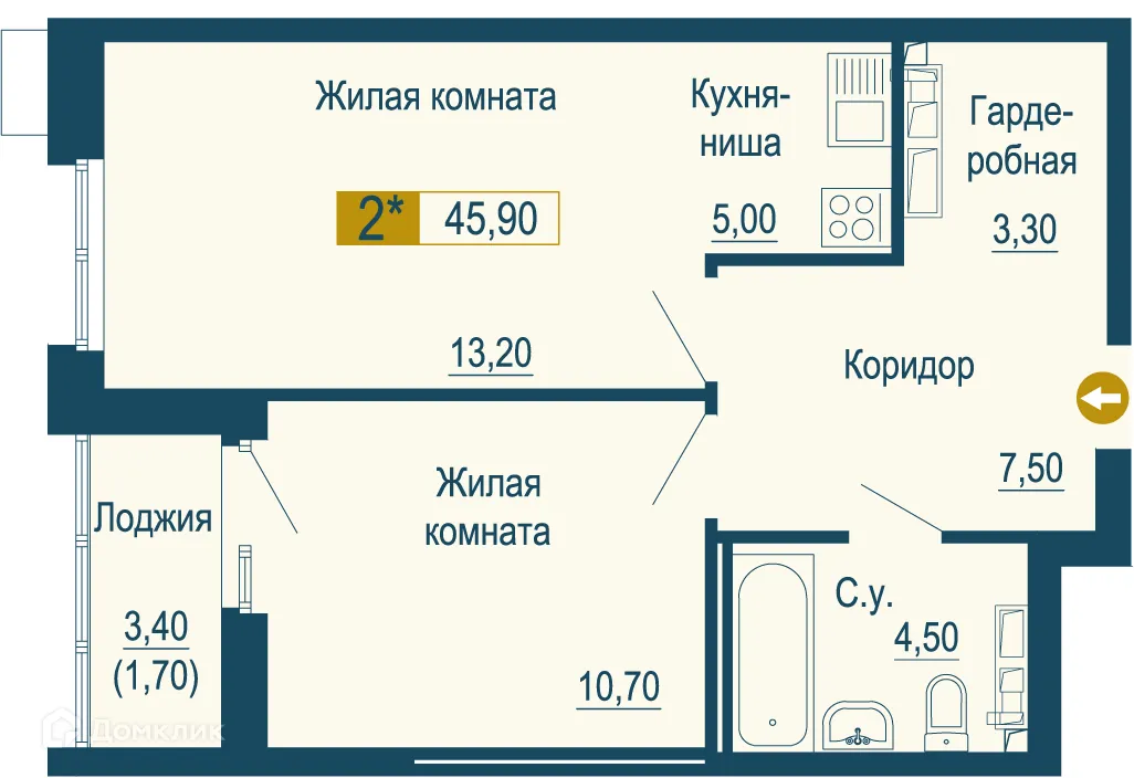 Фото квартиры в ЖК Тактика