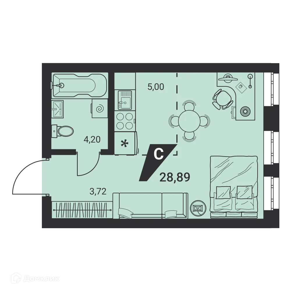 Фото квартиры в ЖК Жилые высотки H2O