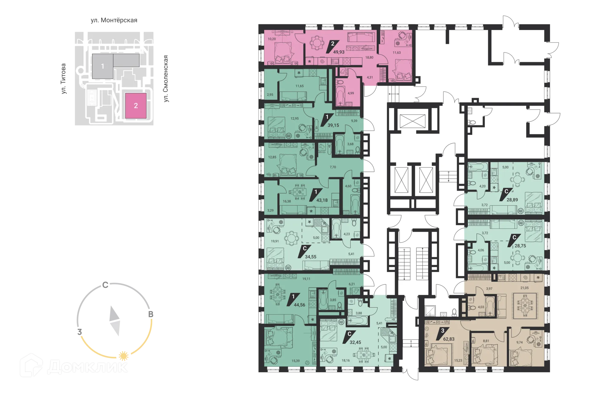 Фото квартиры в ЖК Жилые высотки H2O