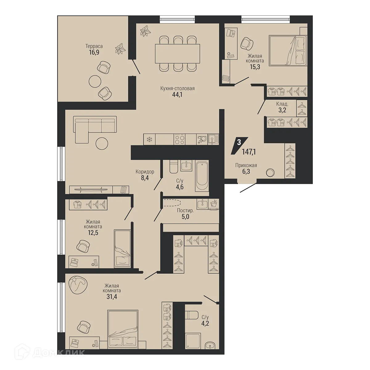 Фото квартиры в ЖК Настоящий