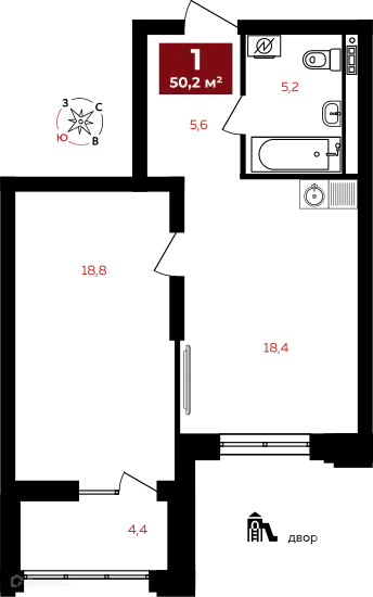 Фото квартиры в ЖК "Квартал Федерация"