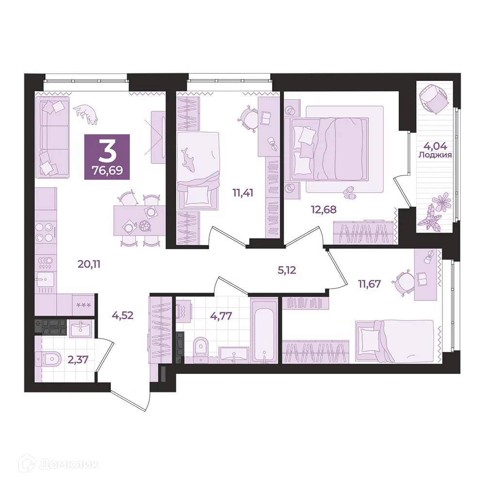 Фото квартиры в ЖК "REPIN TOWERS (Репин Тауэрс)"