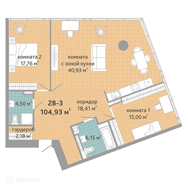 Фото квартиры в ЖК RE:VOLUTION TOWERS (Ревалюшион товерс)