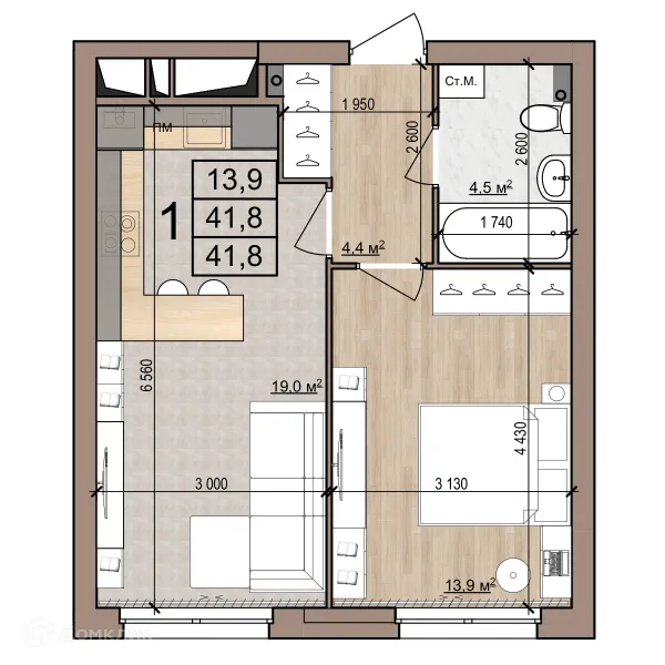 Квартира в Полярная звезда