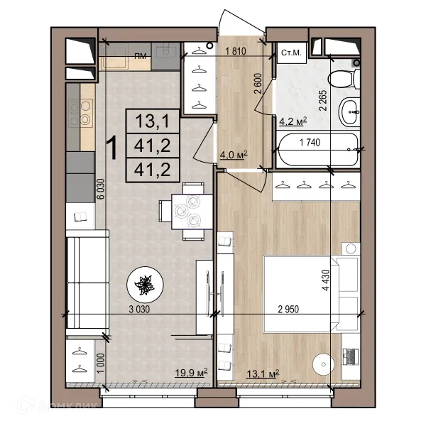 Квартира в Полярная звезда