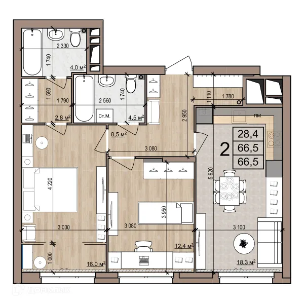 Квартира в Полярная звезда