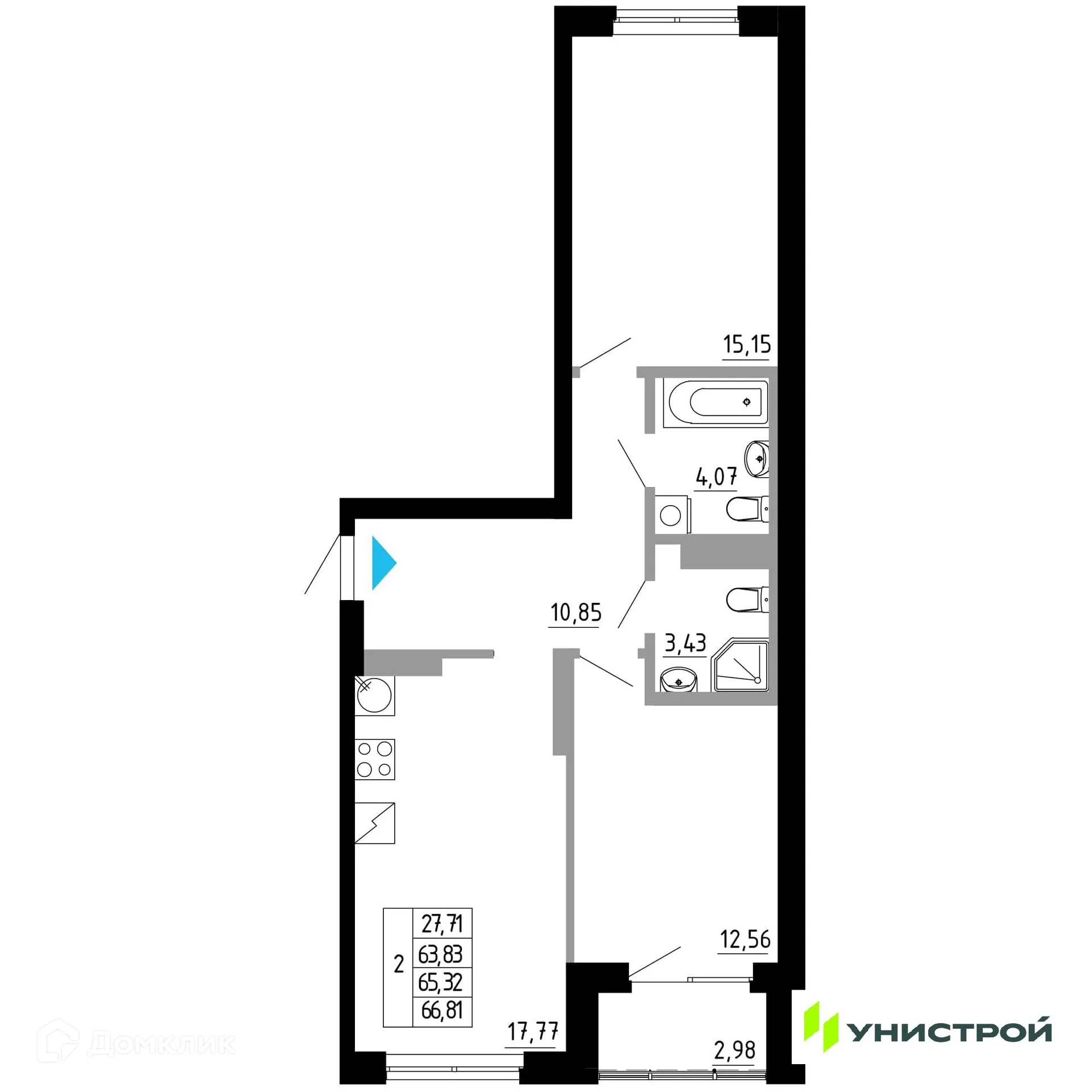 Фото квартиры в ЖК Небосклоны