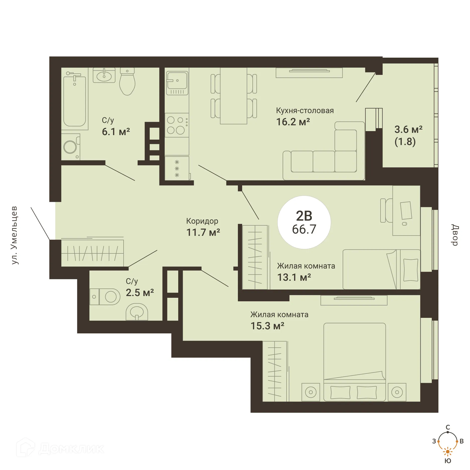 Фото квартиры в ЖК Южный сад