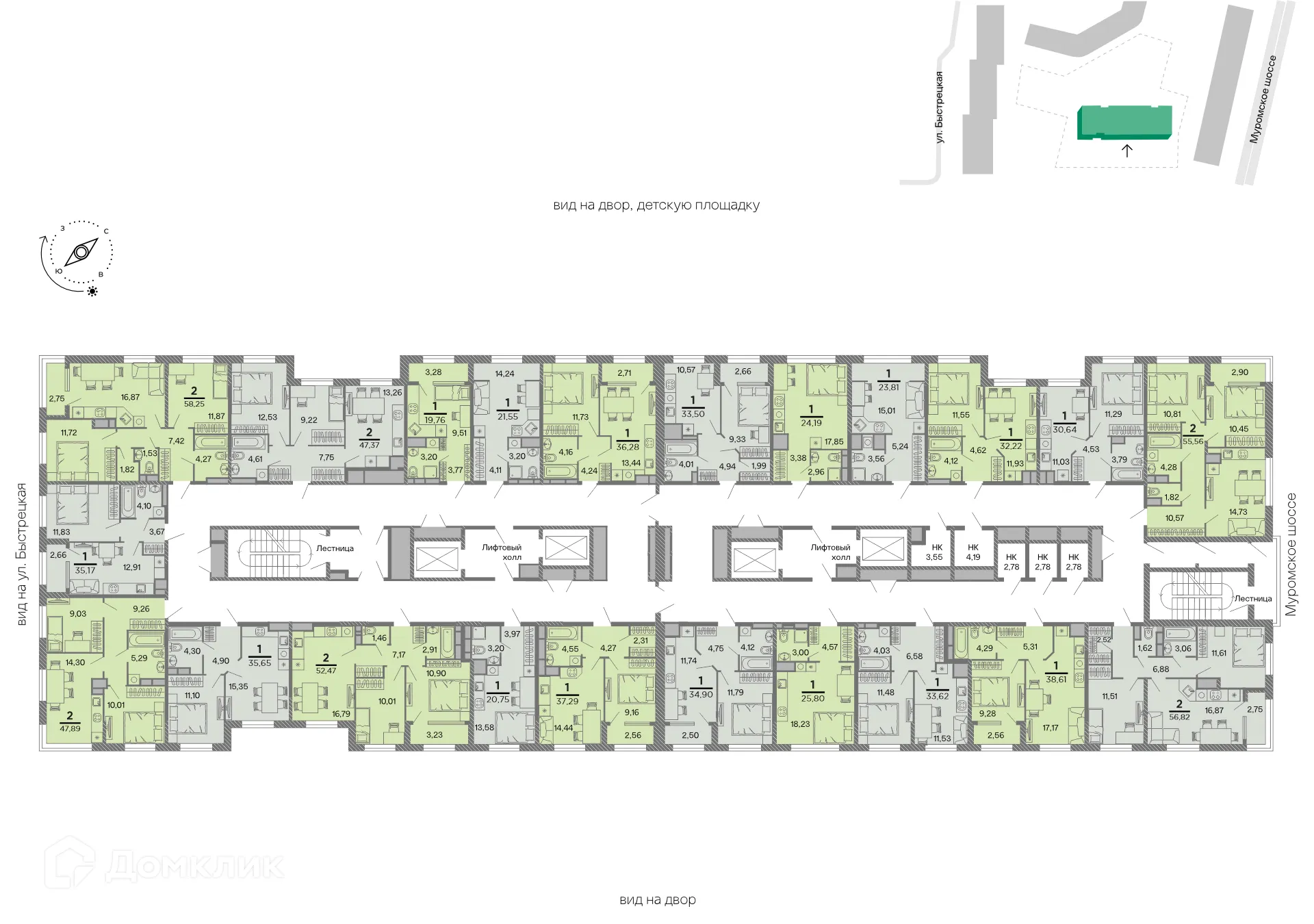 Планировка студии квартиры 19.76 м² в Кипарис (Дом на Быстрецкой), г. Рязань — фото 2