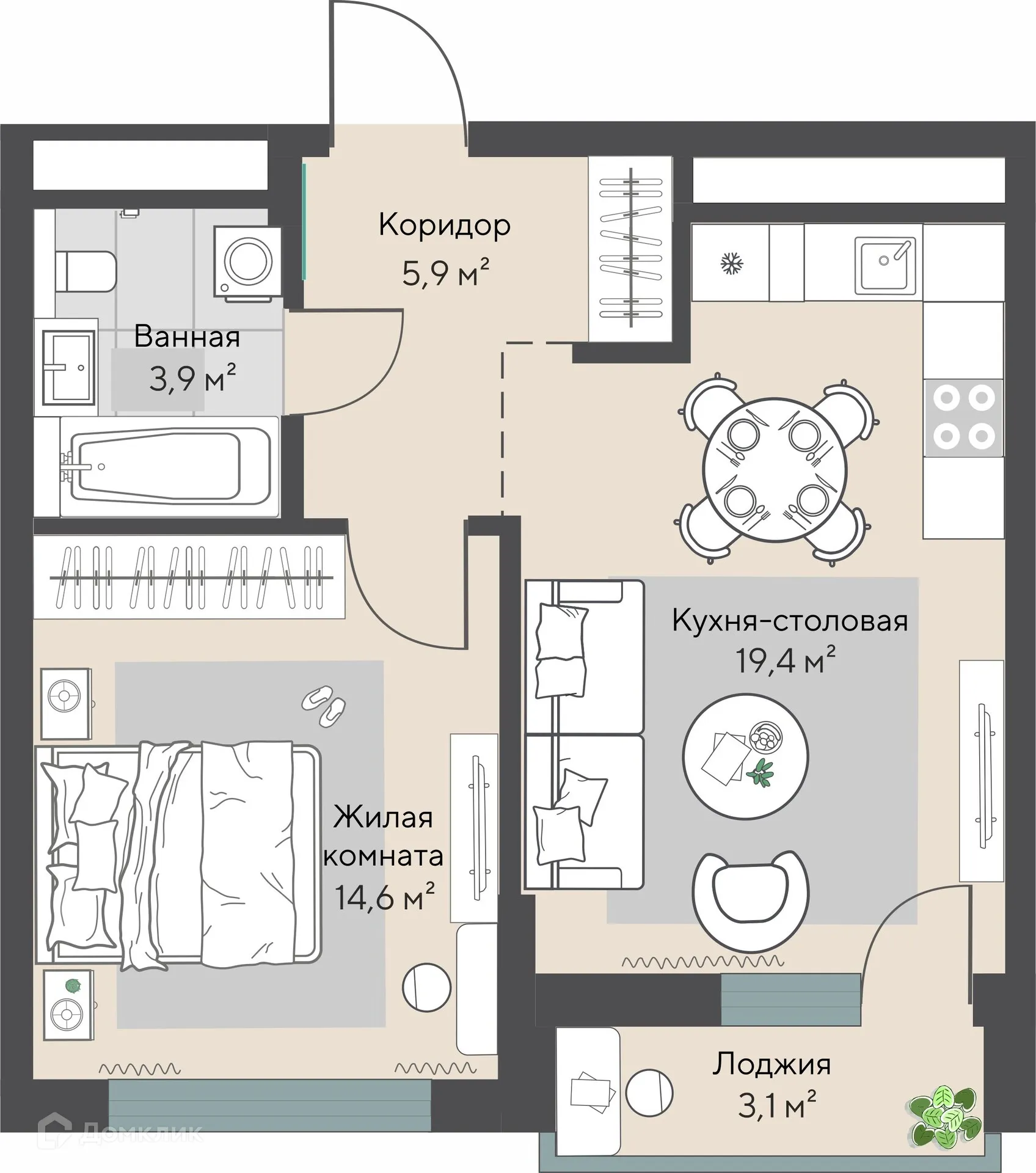 Фото квартиры в ЖК "Изумрудный бор"