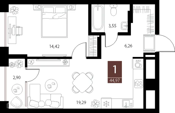 Квартира в ЖК «Галерея»
